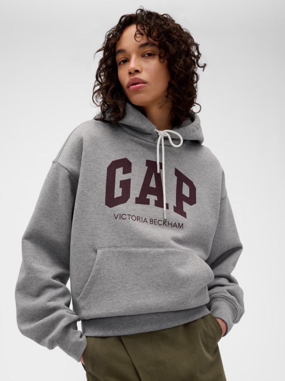 GAP Grey Hoodie with Maroon Logo